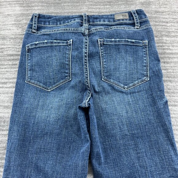 Women's High-Waisted Slim-Fit Blue Jeans - Picture 6 of 6